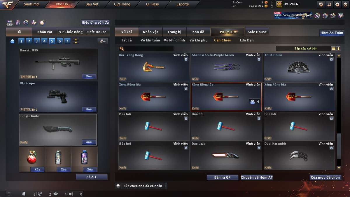 shop acc cf uy tin gia re